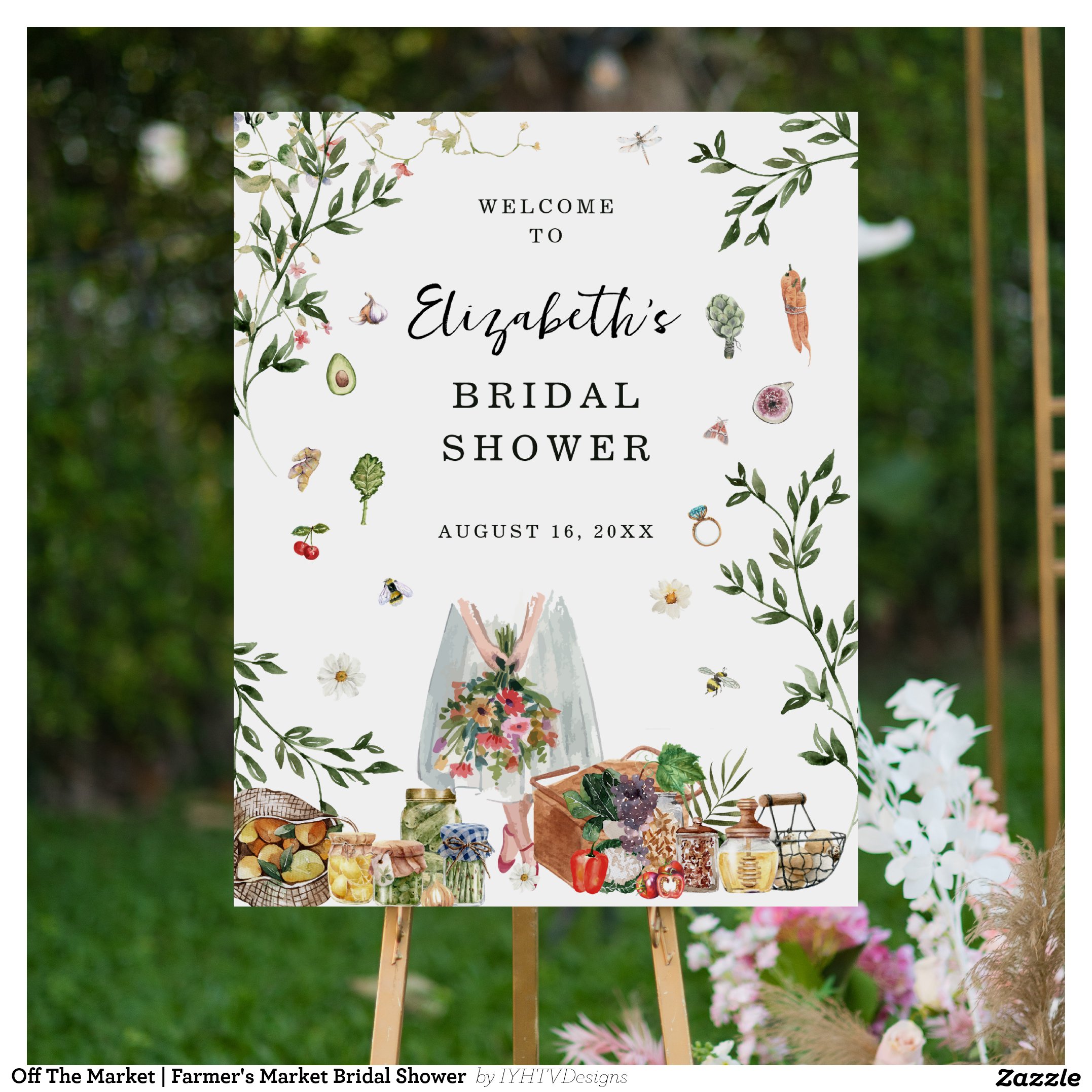 Off The Market   Farmer's Market Bridal Shower  Foam Board