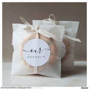 Our Favorite Modern Calligraphy Favor Classic Round Sticker