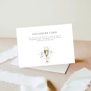 Pearls & Prosecco Custom Bridal Shower Enclosure Card
