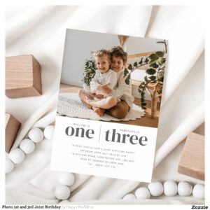 Photo 1st and 3rd Joint Birthday Invitation