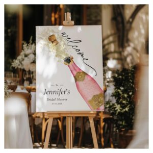 Pink Brunch and Bubbly Bridal Shower Welcome Foam Foam Board