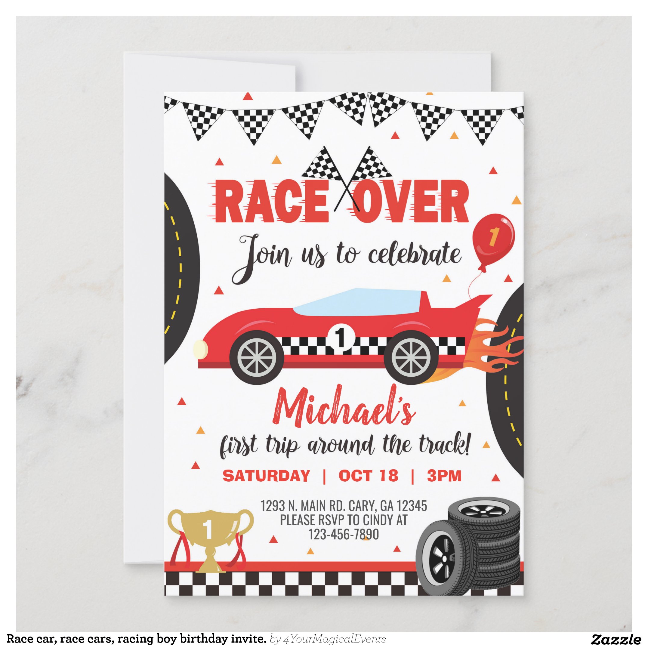 Race car, race cars, racing boy birthday invite. invitation