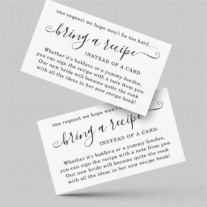 Recipe Request for Bridal Shower Invitation