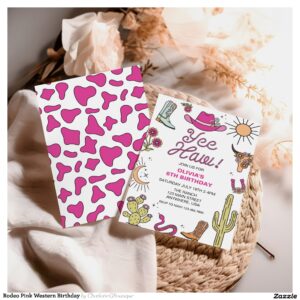 Rodeo Pink Western Birthday Invitation