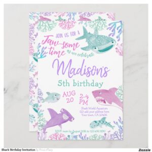 Shark Birthday Invitation