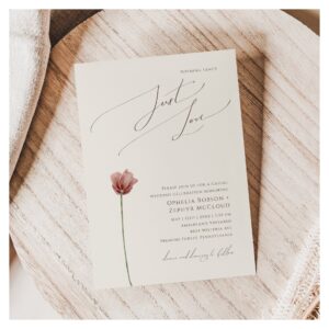 Simple Wildflower Nothing Fancy Just Love Wedding  Invitation