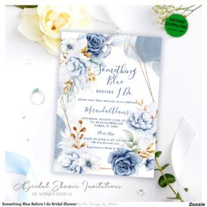 Something Blue Before I do Bridal Shower Invitation