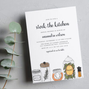 Spice Rack Kitchen Bridal Shower Invitation