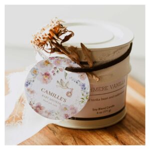 Spring Floral Baby Shower Thank you Favor Tags