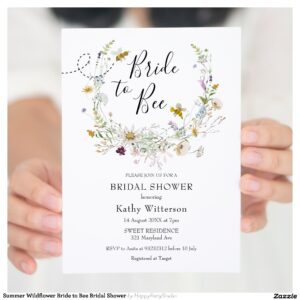 Summer Wildflower Bride to Bee Bridal Shower Invitation