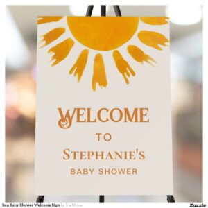 Sun Baby Shower Welcome Sign