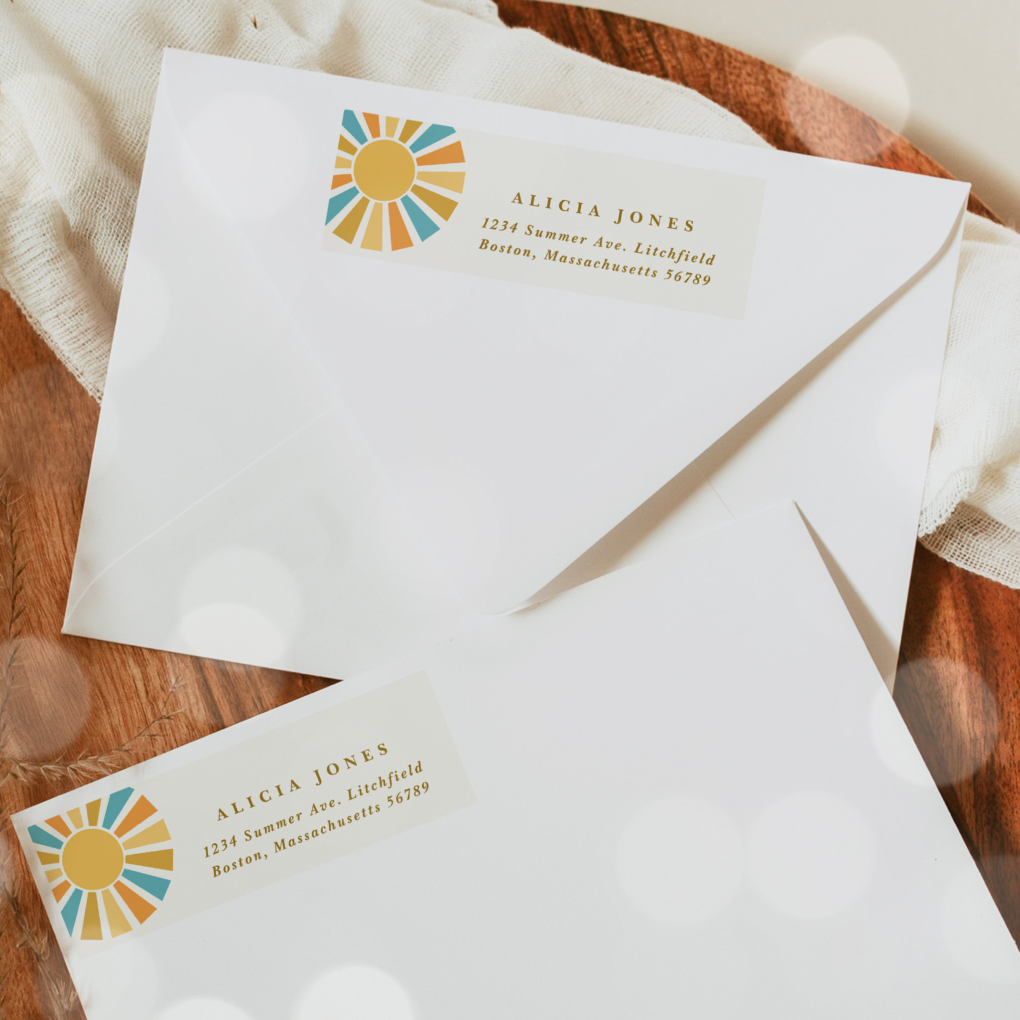 Sunshine Baby Shower Here Come The Son Address Label