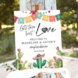 Taco Bout Love Welcome Sign Fiesta Cactus Shower