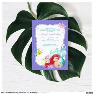 The Little Mermaid Under the Sea Birthday Invitation