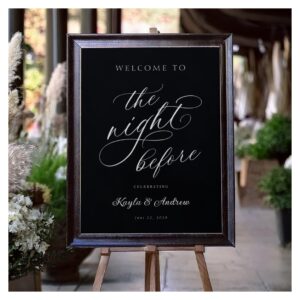 The Night Before Wedding Rehearsal Welcome Sign