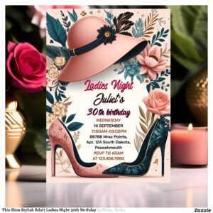 This Shoe Stylish Adult Ladies Night 30th Birthday Invitation