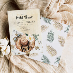Tropical Beach Bridal Shower Invitation