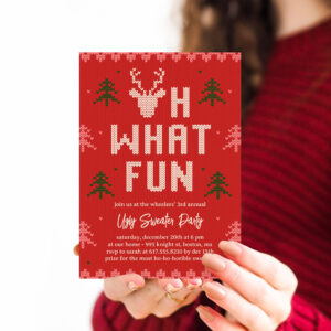 Ugly Christmas Sweater Holiday Party Invitation