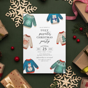 Ugly Sweater Christmas Party Invitation