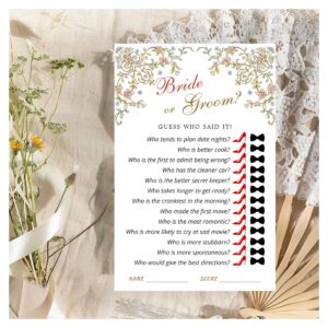 Victorian Ornate Grace Floral Bridal Shower Game