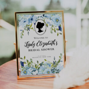 Vintage Florals Bridgerton Welcome Bridal Shower Poster