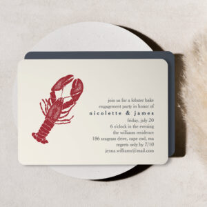 Vintage Lobster Bake Engagement Party Invitation