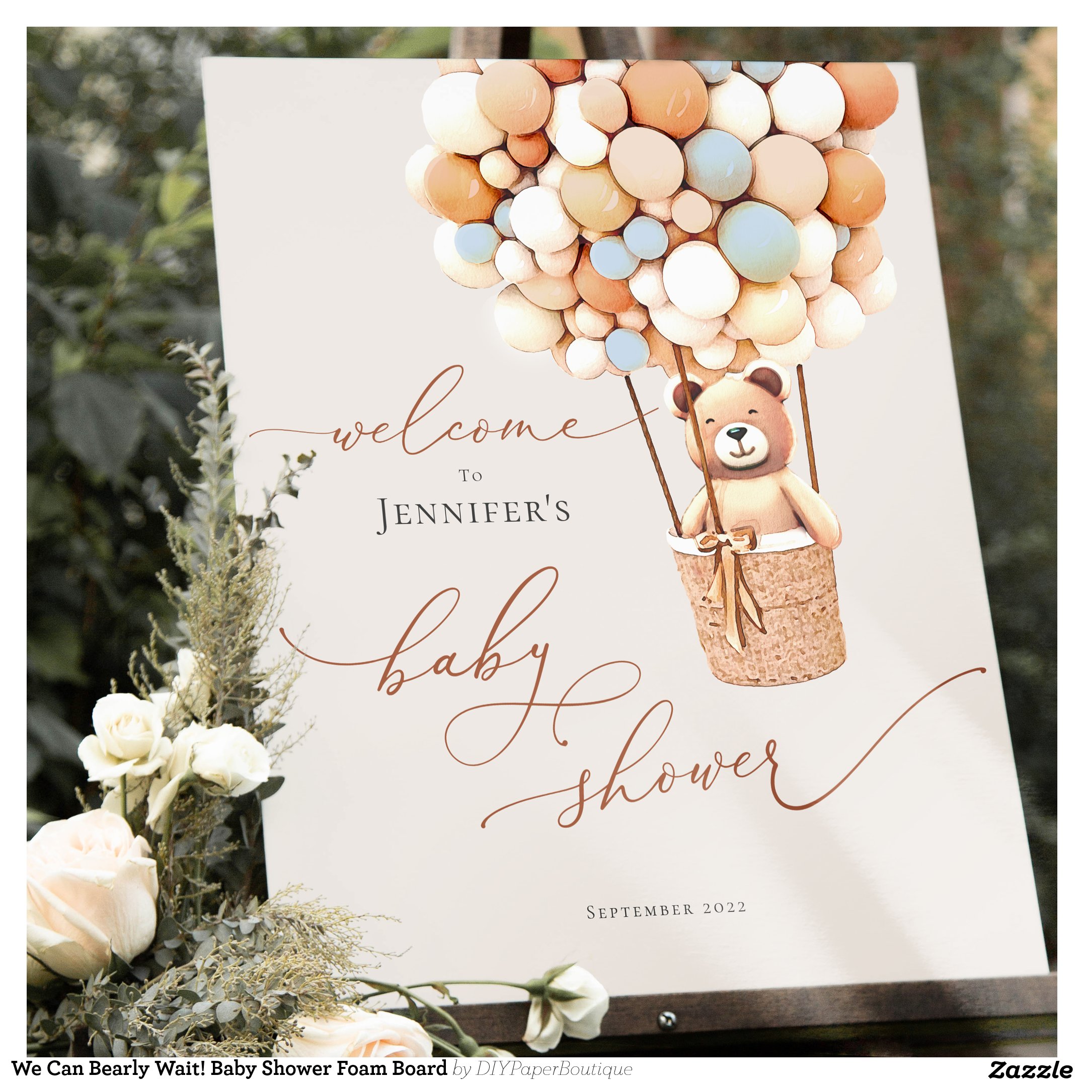 We Can Bearly Wait! Baby Shower Foam Board