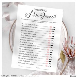 Wedding Shoe Bridal Shower Game Invitation