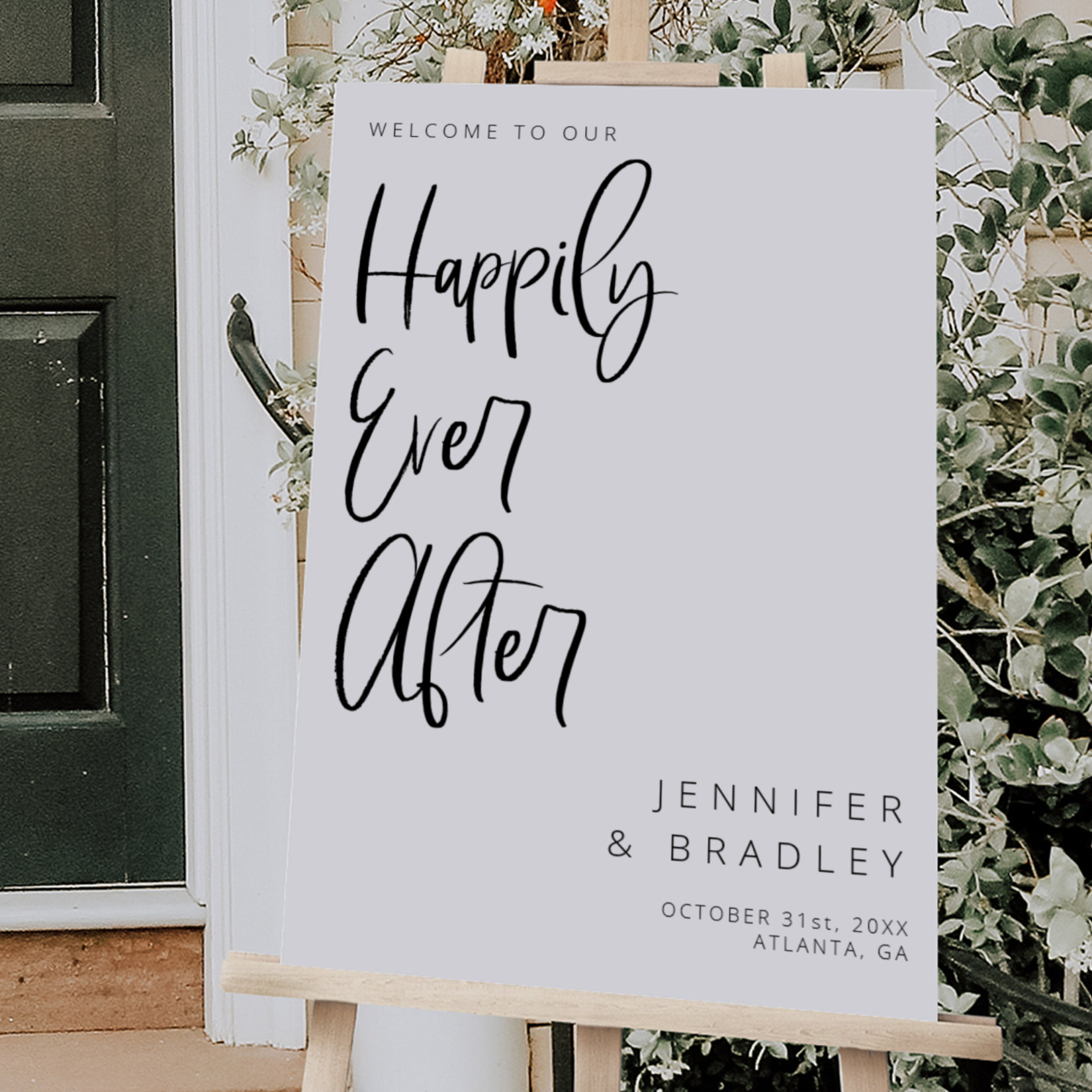 Wedding Welcome Sign Happily Ever After