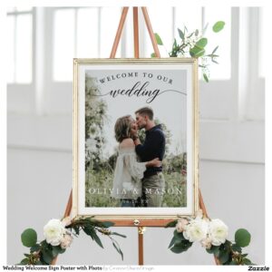 Wedding Welcome Sign Poster with Photo