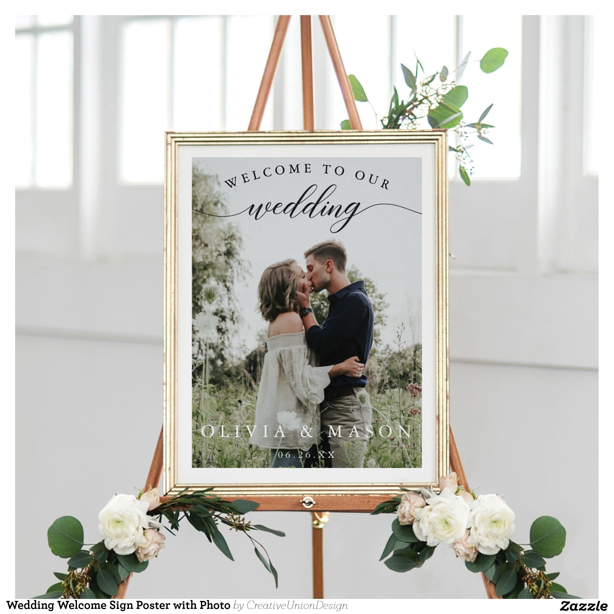 Wedding Welcome Sign Poster with Photo