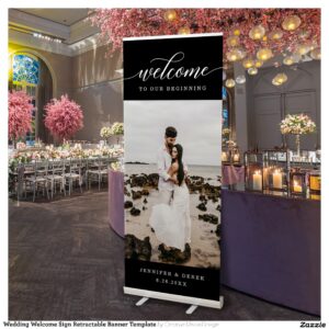Wedding Welcome Sign Retractable Banner Template