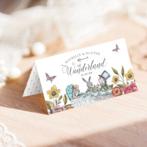 Welcome Vintage Alice In Wonderland Fairytale Place Card