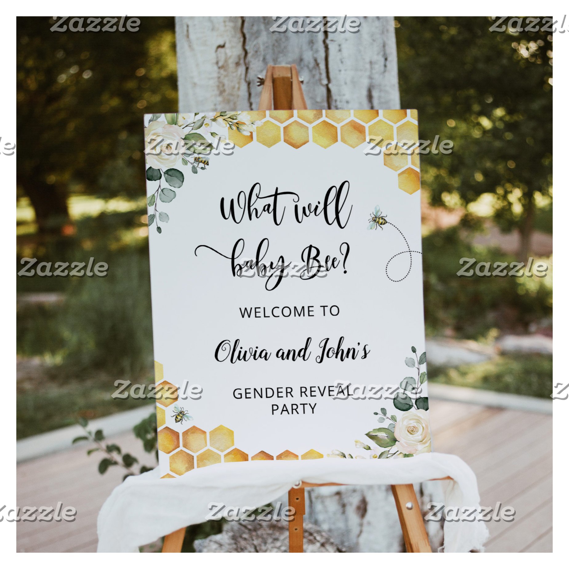 What will baby bee gender reveal welcome foam board