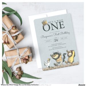 Where the Wild Things Are 1st Birthday Invitation