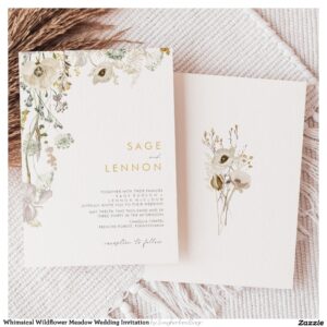 Whimsical Wildflower Meadow Wedding Invitation
