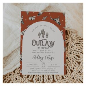 Wild West Baby Shower Invitations Cowboy Baby