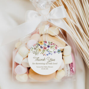 Wildflower Baby In Bloom Baby Shower Favor Tag