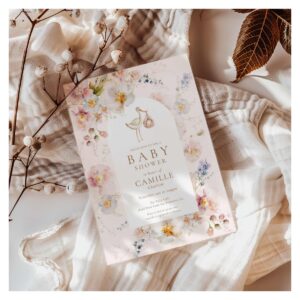 Wildflower Baby in Bloom Baby Shower Invitation