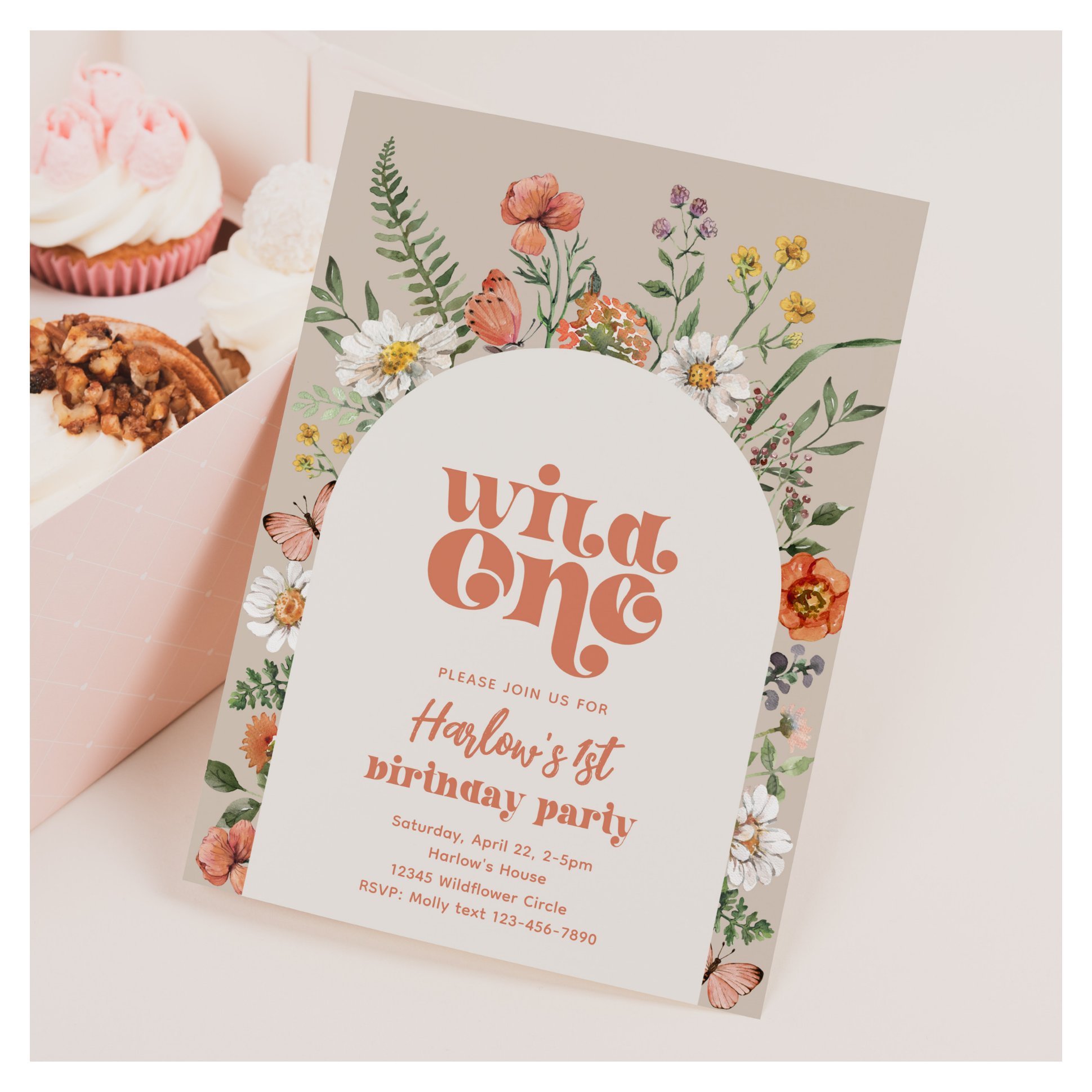 Wildflower Birthday Invitation Wildflower First