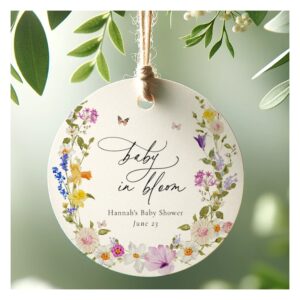 Wildflower Bloom Baby Shower Favor Tags