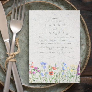 Wildflower Boho Garden Wedding Invitation