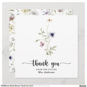 Wildflower Bridal Shower Thank You Card