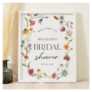 Wildflower Bridal Shower Welcome Sign Poster