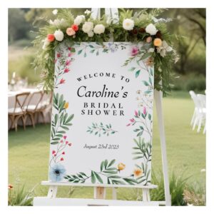 Wildflower Greenery Bridal Shower Welcome Sign