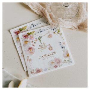 Wildflower Spring Baby Shower Napkins