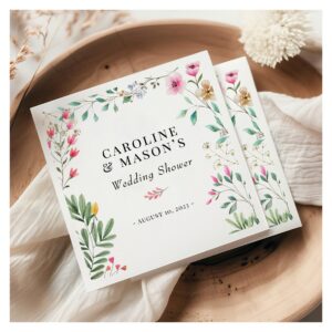 Wildflower Watercolor Bridal Shower Napkins