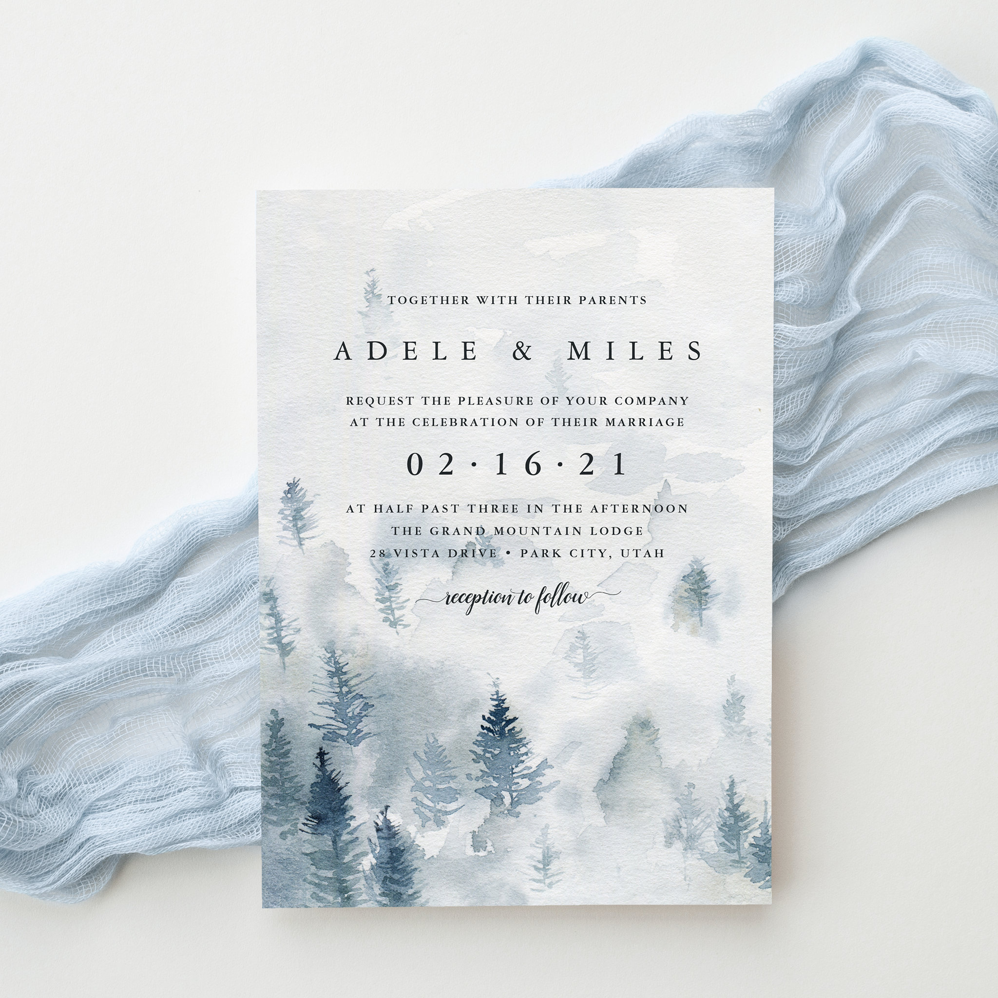 Winter Reverie Wedding Invitation