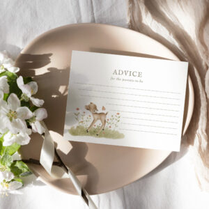 Woodland Forest Baby Shower Advice Card